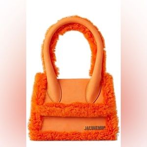 Jacquemus Orange Shearling Chiquito Moyen